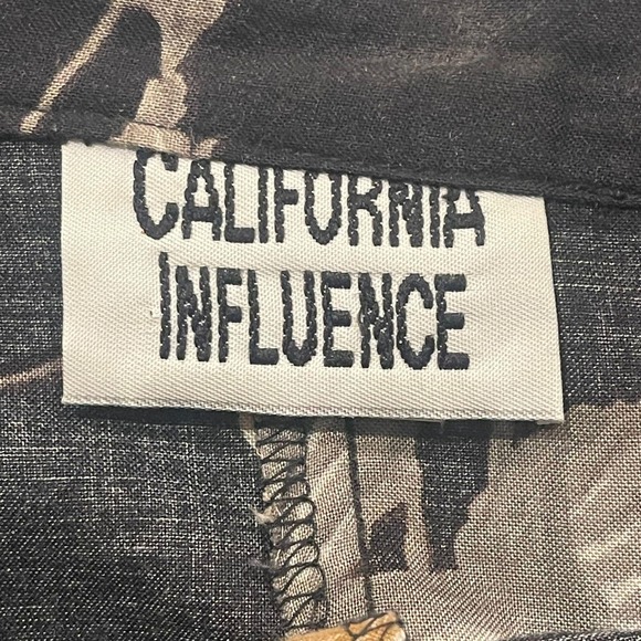 VTG‎ California Influence Black Floral Maxi Skirt 12 Bohemian y2k Chic Feminine - Picture 3 of 8